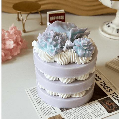 ins风三层蛋糕香薰蜡烛 氛围感小摆件生日礼物伴手礼高级浪漫装饰