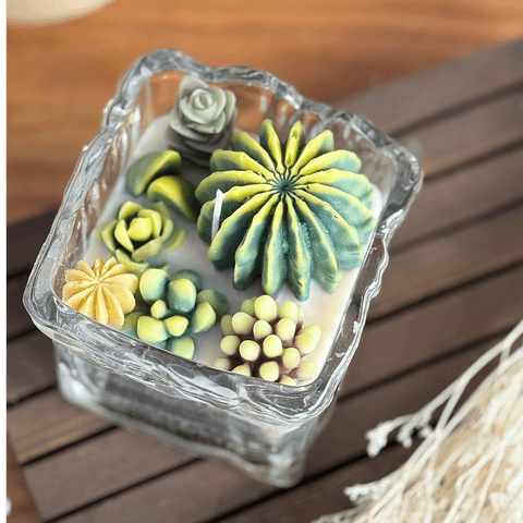 多肉造型香薰蜡烛客厅植物造型小清新生日礼物伴手礼室内小摆件